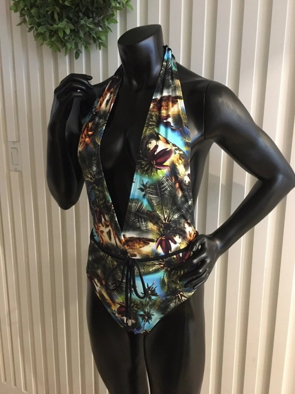 Tropical Print One-Piece Swimsuit